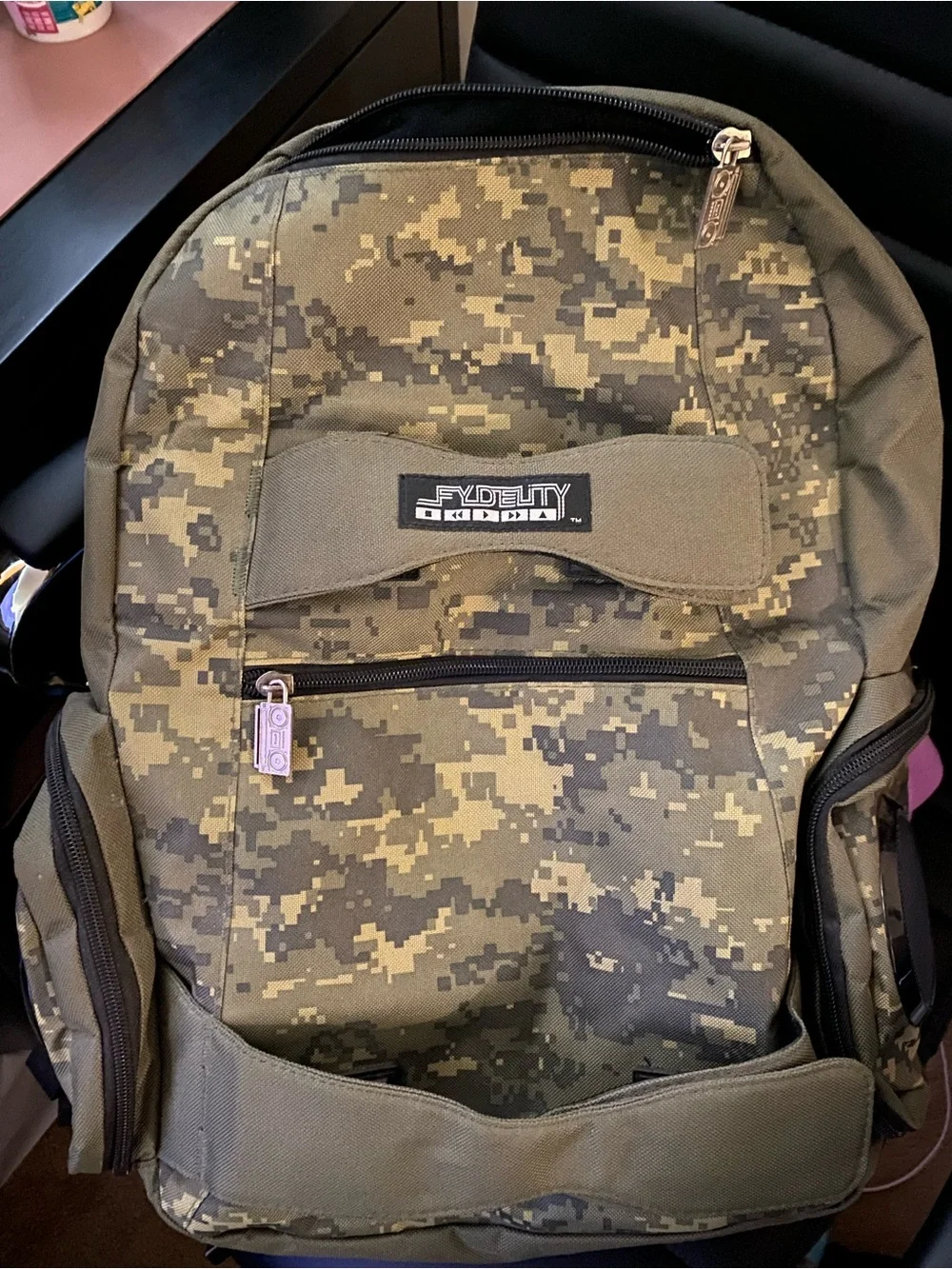 Digital Camo Men's Backpack - Olive Green